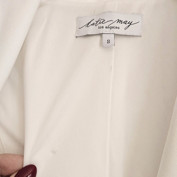 Katie May Boss Lady Cape Blazer Mini Dress Ivory White Small‎ - Picture 9 of 16